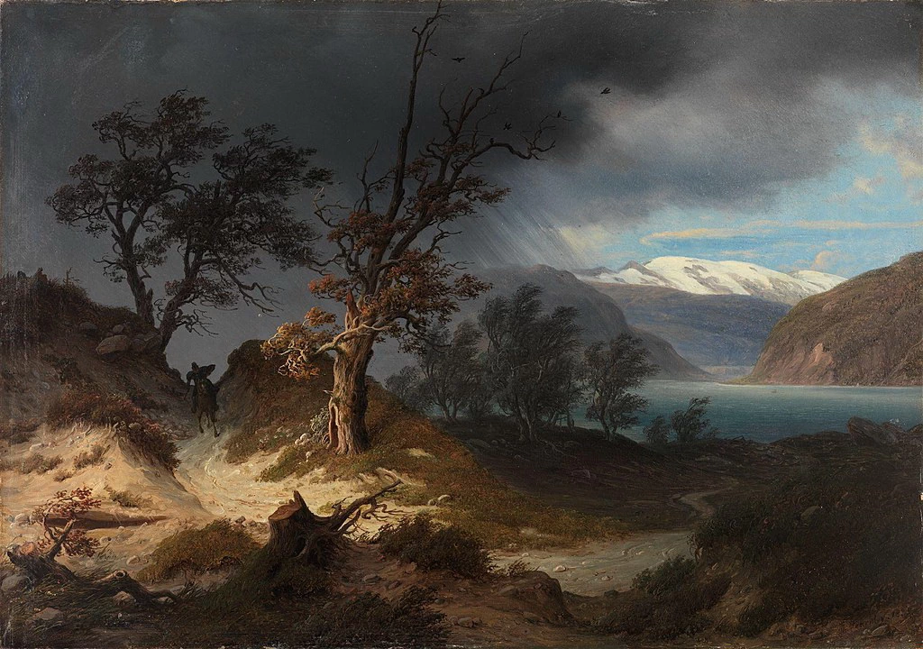 Paesaggio tempestoso con un cavaliere - 1835, National Museum Oslo
